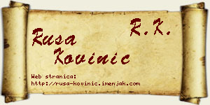 Rusa Kovinić vizit kartica